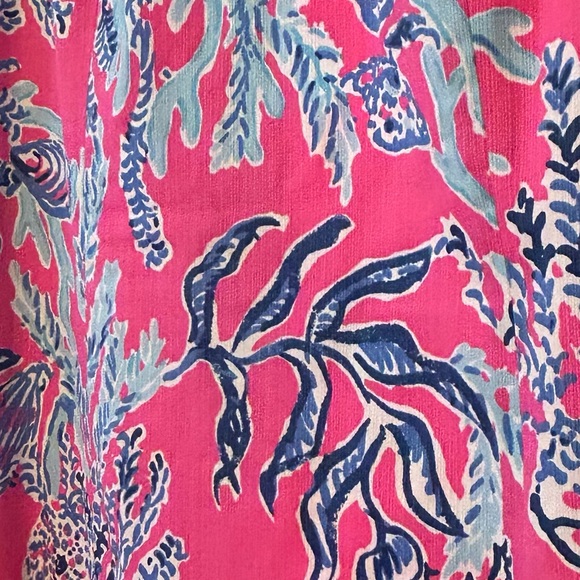 Lilly Pulitzer Cathy Shift Dress Samba Coral Print Size 8 - Picture 10 of 13